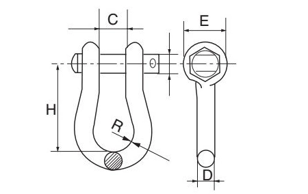 Hot DIP Galvanized U Type Shackle for Pole Line Hardware